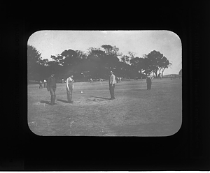 Boys playing outside