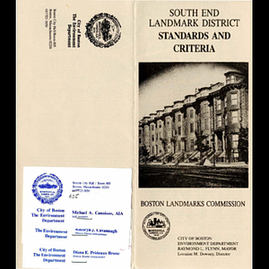 South end landmark district standards and criteria