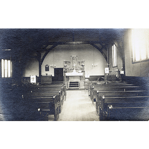 Postcard, church interior