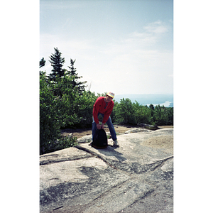 Association member hiking in New Hampshire