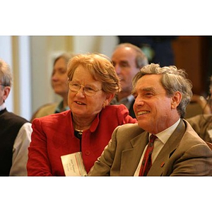 Jean Tempel and President Richard Freeland at the Training Future Innovators Entrepreneurs Panel