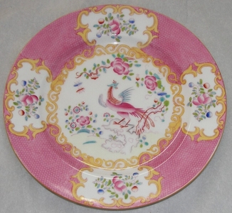 Set of five Minton dinner plates