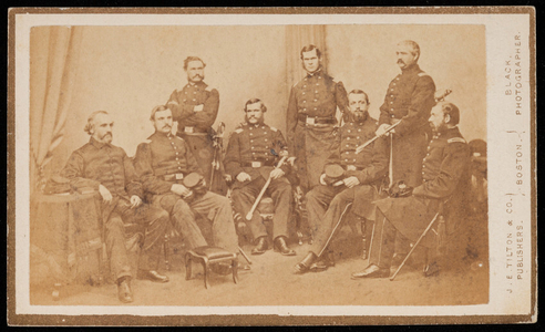 Studio portrait of Colonel Stevenson and Staff, 24th regt., Boston, Mass., 1862