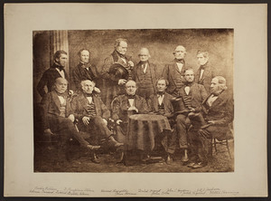 Group portrait of twelve members of the Society for Medical Improvement