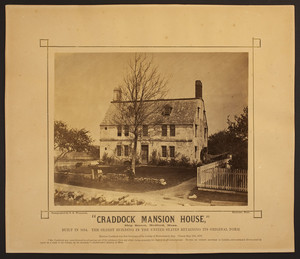 Exterior view of the Craddock Mansion House, ca. 1874