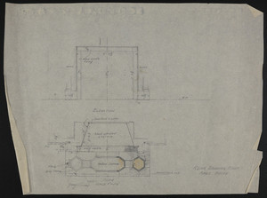 Elevation and Plan, Rear Drawing Room, Ames House, undated