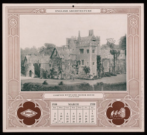 Ripolin calendar page, March 1930, The Glidden Company, Cleveland, Ohio