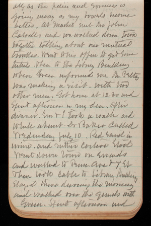 Thomas Lincoln Casey Notebook, March 1895-July 1895, 131, all as the pain and soreness is