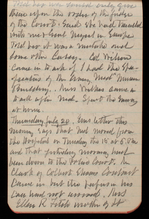Thomas Lincoln Casey Notebook, May 1893-August 1893, 84, told her we would only give