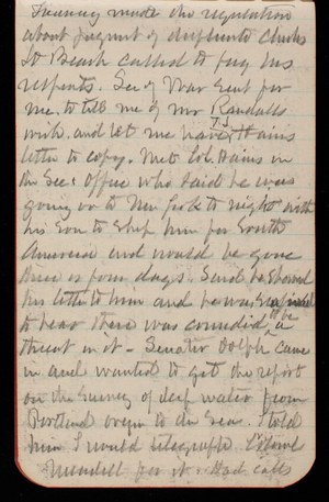 Thomas Lincoln Casey Notebook, October 1891-December 1891, 14, Treasury made the regulation