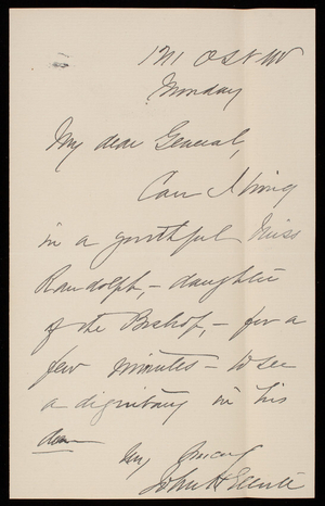 John H. Elliott to Thomas Lincoln Casey, November 7, 1892