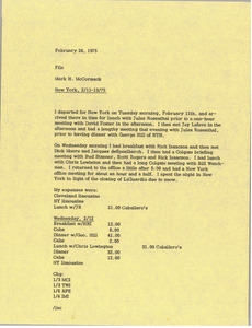 Memorandum from Mark H. McCormack to file