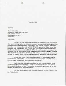 Letter from Mark H. McCormack to Noel Morris