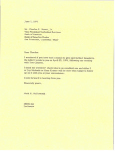 Letter from Mark H. McCormack to Charles R. Stuart