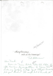 Ted Gehlmann Christmas card