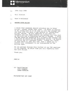 Memorandum from Mark H. McCormack to Bill Sinrich