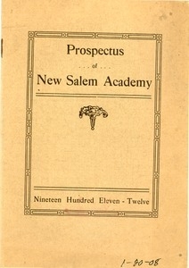 Prospectus of New Salem Academy