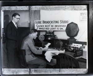 William H. Cullinan broadcasting for Boston Globe Radio over WEEI