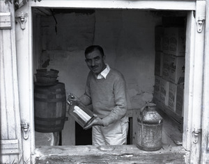 Frank Samuel: in a cellar