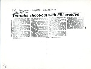 Terrorist shoot-out with FBI avoided