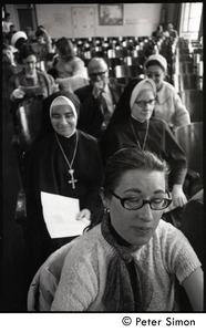 Two nuns seated in the crowd at the Martin Luther King memorial service