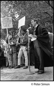 Minister speaking at The Resistance antiwar rally on the Boston Common