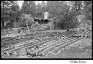 Enclosed garden and outbuildings, Lama Foundation