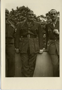 Col. Chevalier, Gen. Jeoffrey de Beauchesne, and Capt. Segalas