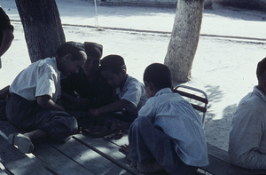 Boys playing chess