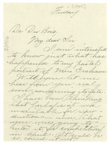 Letter from Edwin F. Hill to W. E. B. Du Bois