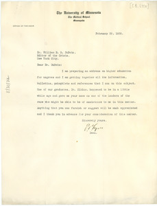 Letter from E. B. Lyon to W. E. B. Du Bois