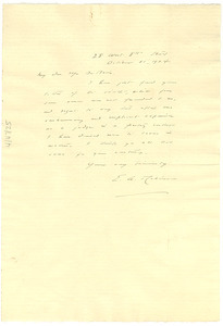 Letter from Edwin A. Robinson to W. E. B. Du Bois