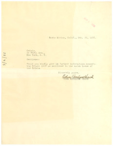 Letter from Edna Rosalyne to the Crisis