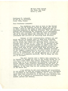 Letter from W. E. B. Du Bois to H. Labouret