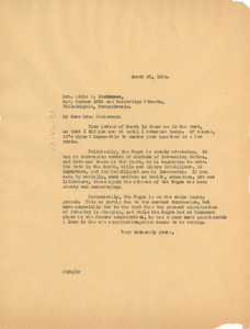 Letter from W. E. B. Du Bois to Addie W. Dickerson