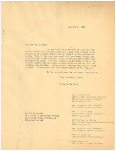 Letter from W. E. B. Du Bois to E. M. Martin
