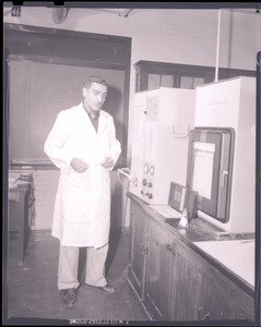 Unidentified man in lab