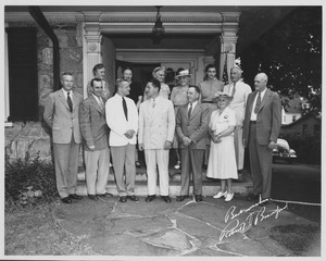 Ralph A. Van Meter with a group including Col. William M. Todd