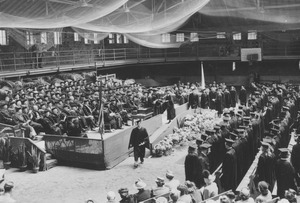 Graduates receive their degrees in Curry Hicks Cage