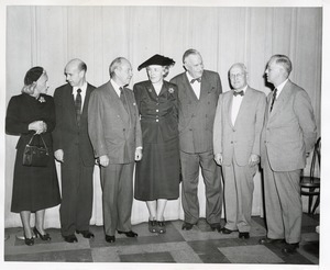 Mary Switzer poses with a group at the Institute for the Crippled and Disabled