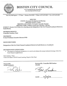 Committee on Economic Development and Planning meeting minutes, January 26, 2009