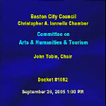 Committee on Arts, Humanities and Tourism hearing recording, September 26, 2005