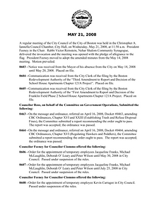 City Council meeting minutes