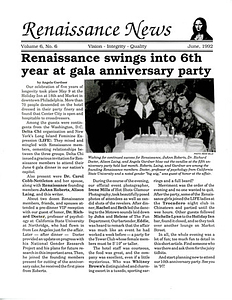 Renaissance News, Vol. 6 No. 6 (June 1992)