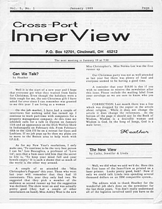 Cross-Port InnerView, Vol. 5 No. 1 (January, 1989)