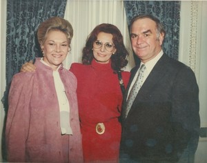 John Joseph Moakley, Evelyn Moakley, and Sophia Loren, 1970s