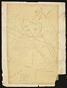 Copy from a plan of a proposed railroad through Cambridge / Alonzo Andrews, engineer.