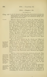 1781 Chap. 0042 An Act To Prolong The Time For Redemption Of Estates Mortgaged By Conspirators Or Absentees, Before The Nineteenth Day Of April, One Thousand Seven Hundred And Seventy-Five.
