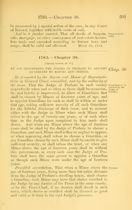 1783 Chap. 0038 An Act Im Powering The Judges Of Probate To Appoint Guardians To Minors And Others.