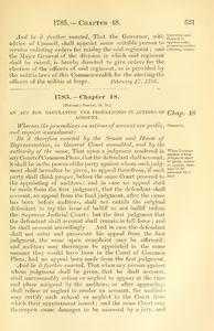 1785 Chap. 0048 An Act For Regulating The Proceedings In Actions Of Account.